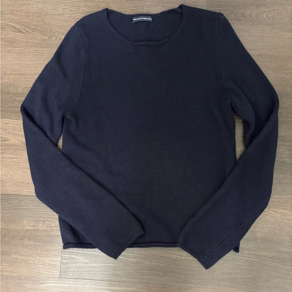 Brandy Melville Navy Blue Long Sleeve Sweater
